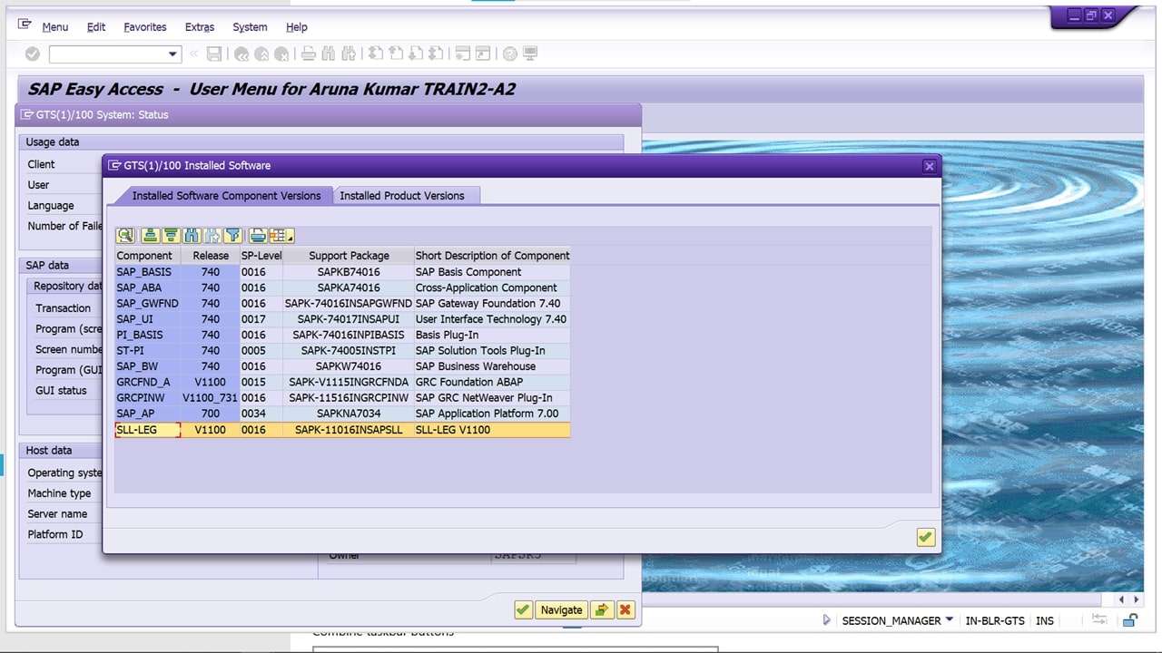 Component for SAP GTS System